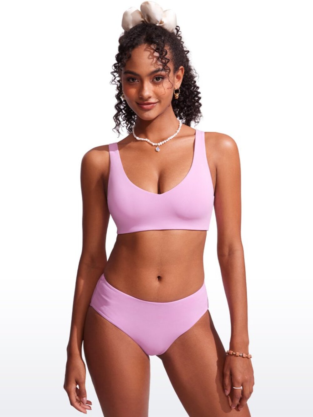 V Neck Bikini Padded Tops